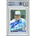 Bobby Cox Toronto Blue Jays Signed 1985 Topps Baseball Card BAS Auth BGS Auto 10 Slab product image 1, provided for visual