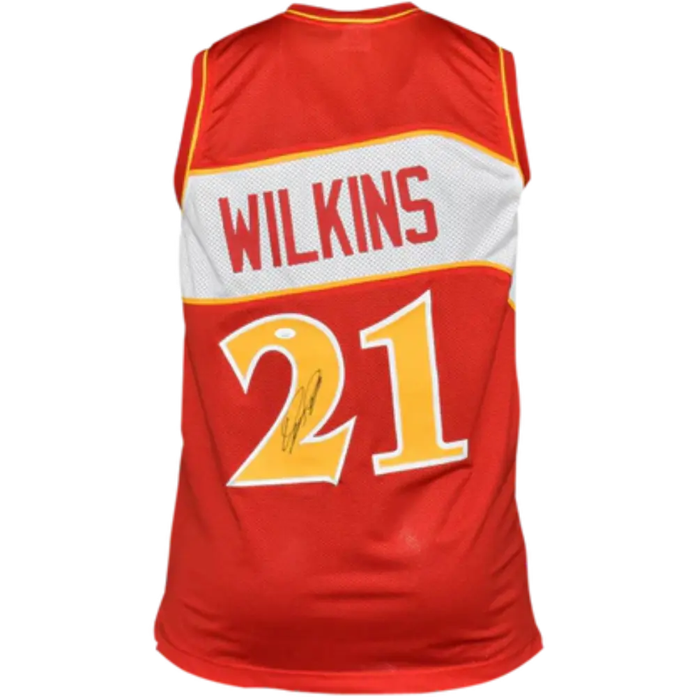 Dominique Wilkins Signed Atlanta Hawks Jersey product image 1, provided for visual reference and product detail review