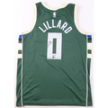 Damian Lillard Signed Milwaukee Bucks Jersey product image 1, provided for visual reference and product detail review