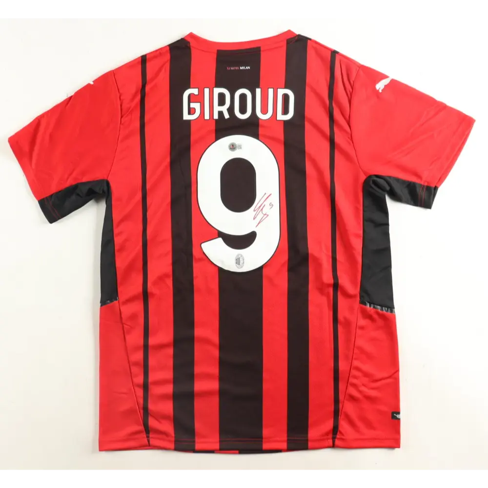 Olivier Giroud Signed AC Milan 2021-2022 Jersey product image 1, provided for visual reference and product detail review