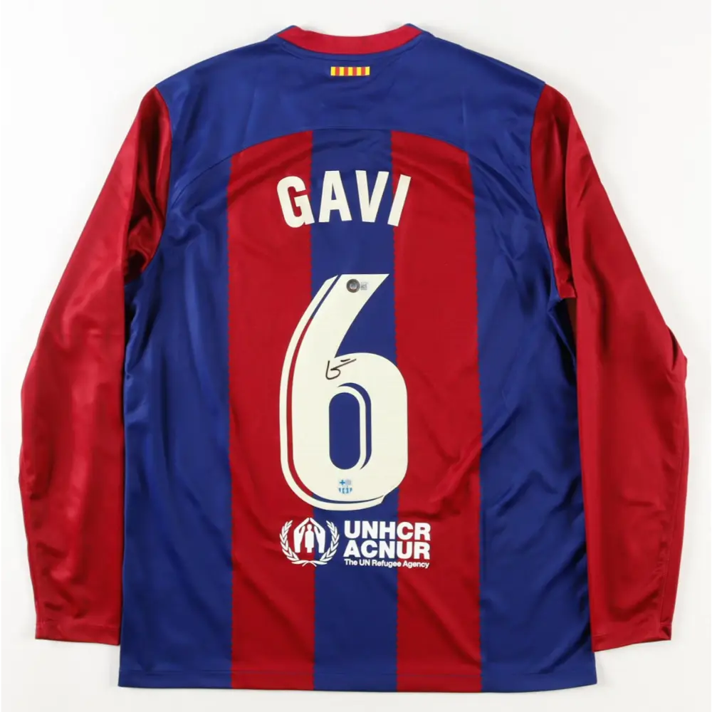Gavi Signed Barcelona 2023-2024 Jersey product image 1, provided for visual reference and product detail review