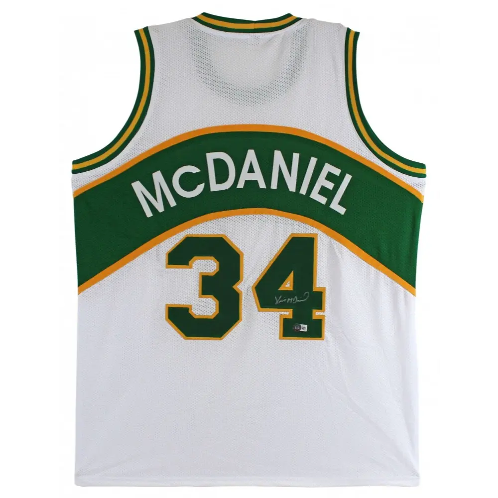 Xavier McDaniel Signed Seattle SuperSonics Jersey product image 1, provided for visual reference and product detail review