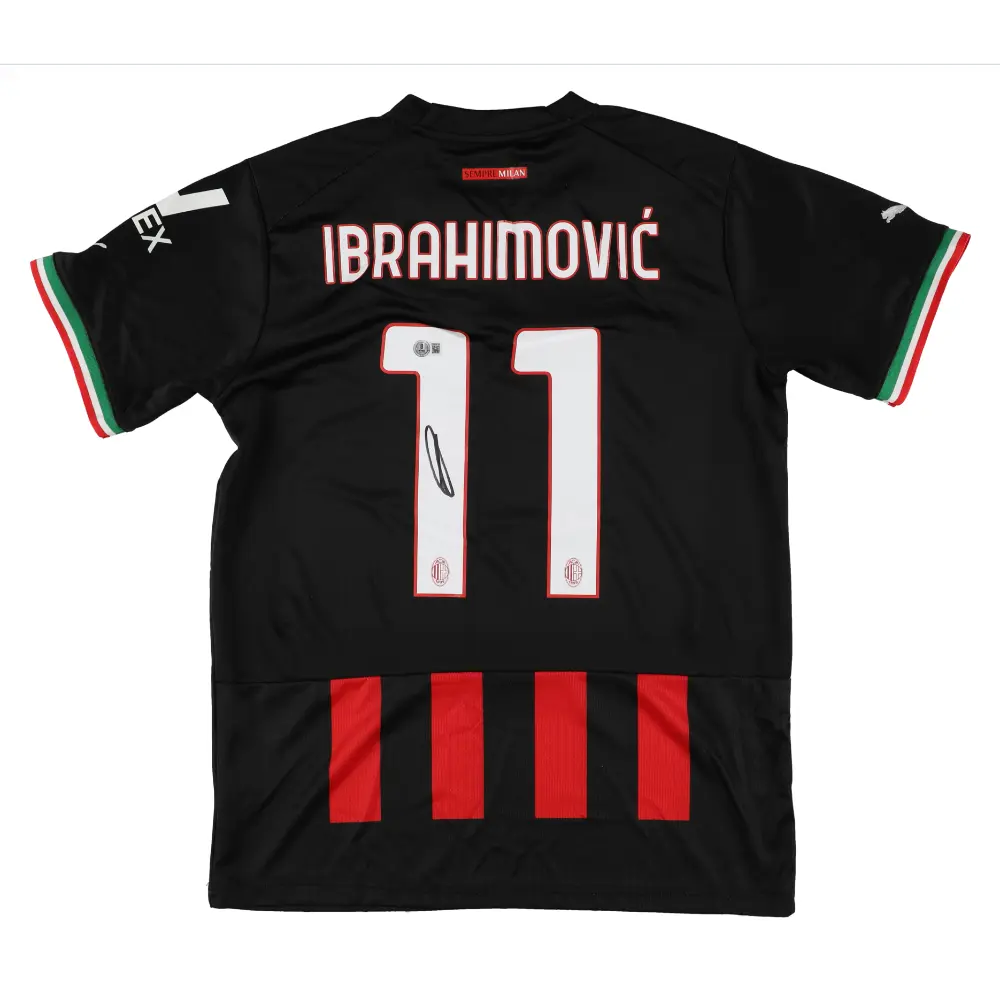 Zlatan Ibrahimovic Signed AC Milan 2022-2023 Jersey product image 1, provided for visual reference and product detail review