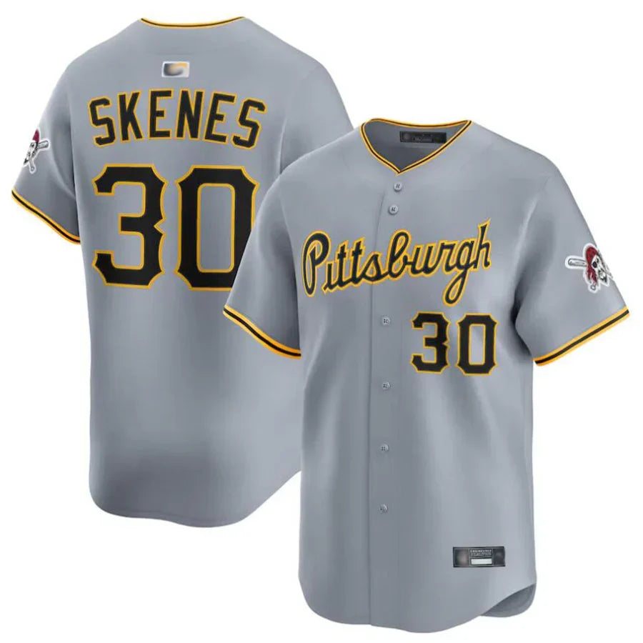 Paul Skenes Pittsburgh Pirates Road Jersey - Gray product image 1