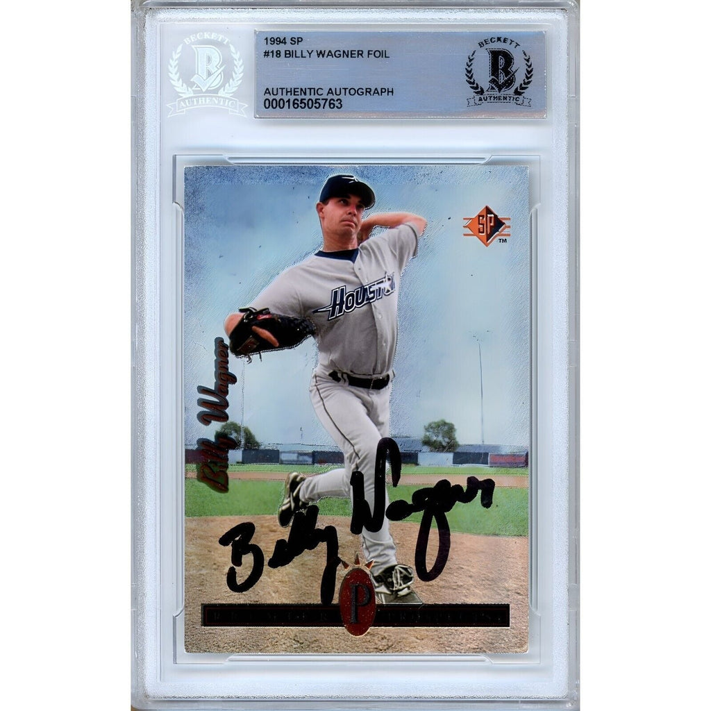 Billy Wagner Astros Signed 1994 Upper Deck SP Foil Rookie Card Beckett Authentic Auto Slab product image 1, provided for