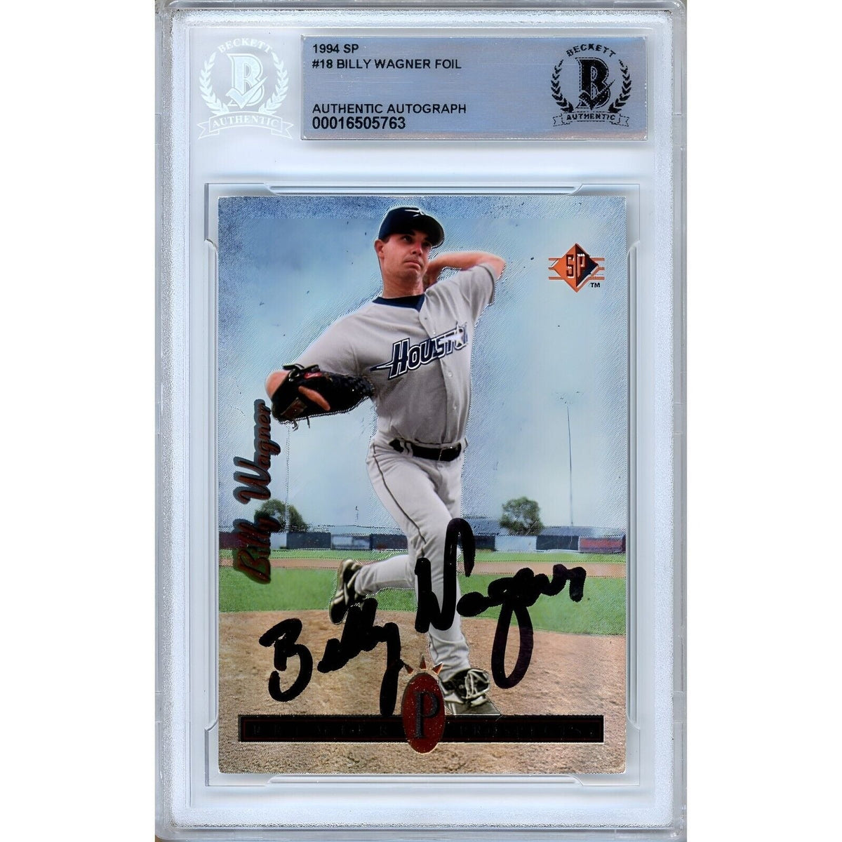 Billy Wagner Astros Signed 1994 Upper Deck SP Foil Rookie Card Beckett Authentic Auto Slab product image 1, provided for