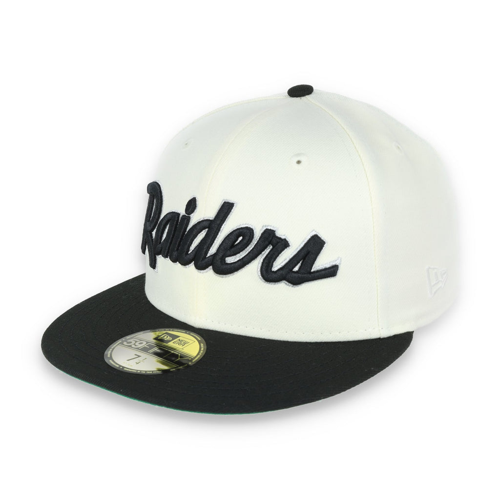 Las Vegas Raiders Script 50th Anniversary Side Patch New Era 59Fifty Fitted-Chrome/Black product image 3, provided for