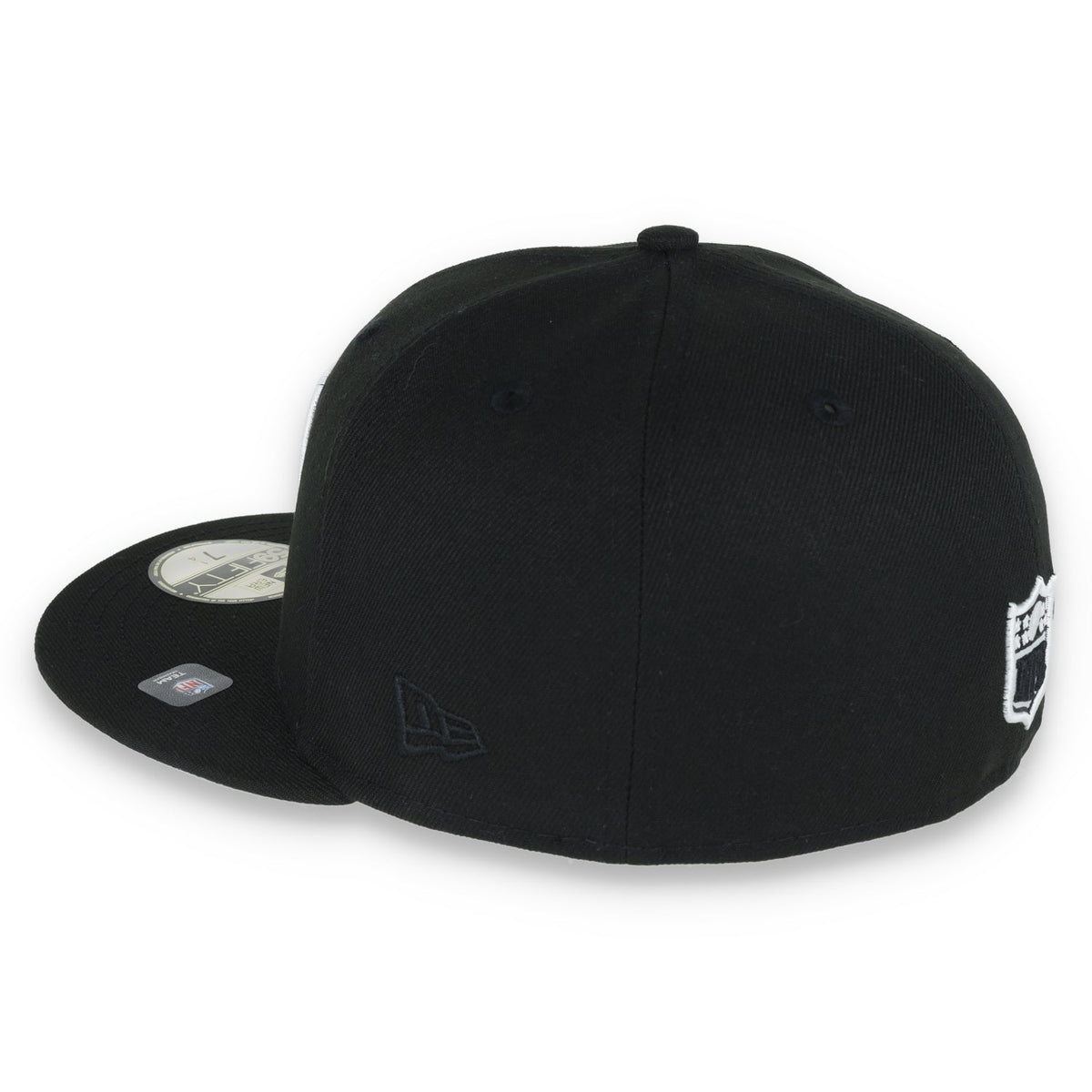 Las Vegas Raiders Shield 60th Anniversary Side Patch New Era 59Fifty Fitted-Black/White product image 4, provided for visual