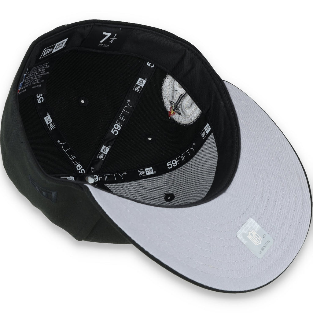Las Vegas Raiders Shield 60th Anniversary Side Patch New Era 59Fifty Fitted-Black/White product image 8, provided for visual