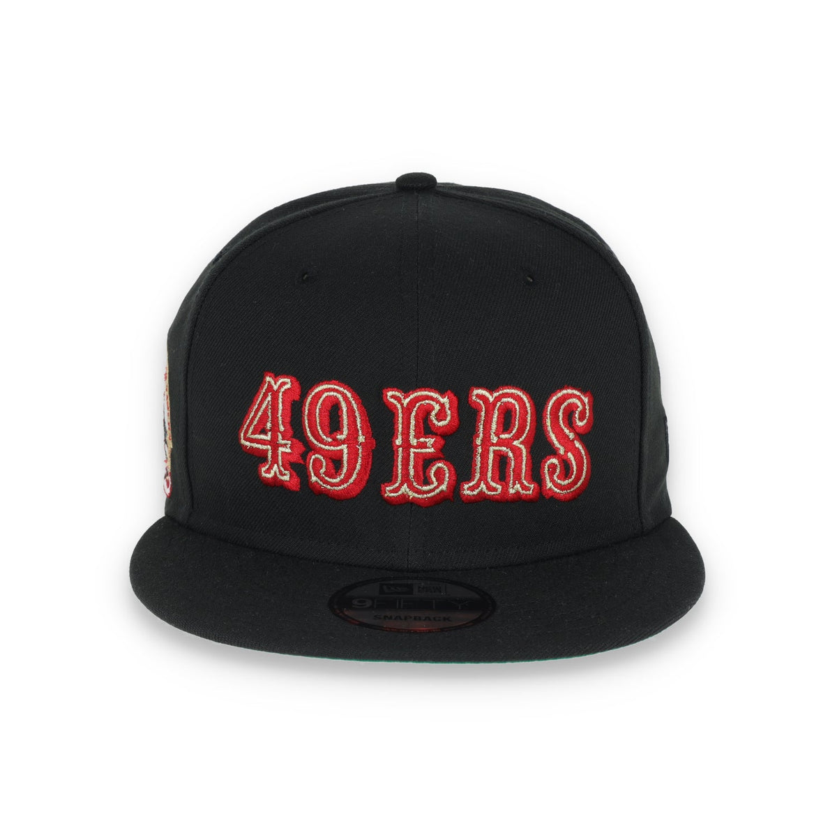 SAN FRANCISCO 49ERS 40TH ANNIVERSARY SIDE PATCH NEW ERA 9FIFTY Snapback-BLACK product image 2, provided for visual reference