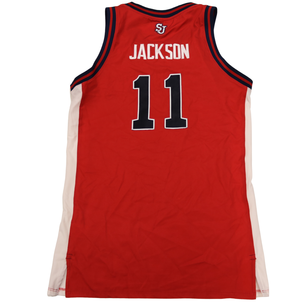 Ian Jackson St. John’s University 2025-2026 Game Used Jersey 1/24/26 vs Xavier product image 2, provided for visual