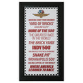Indianapolis Motor Speedway Framed "Subway Sign" Wall Art product image 1, provided for visual reference and product detail