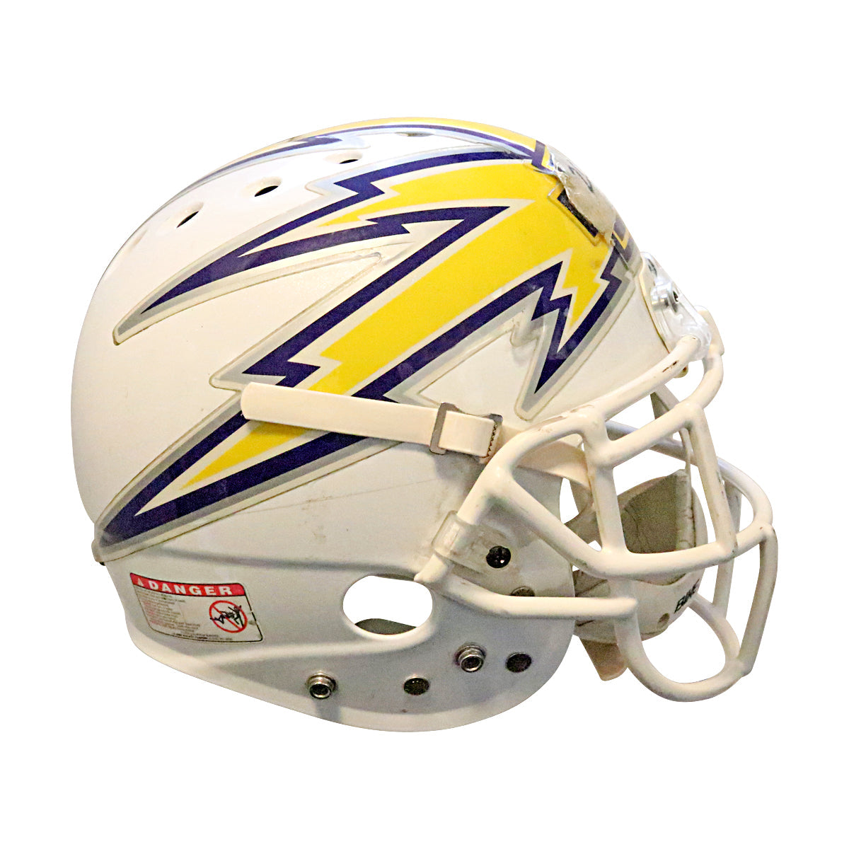 #20 Birmingham Thunderbolts 2001 XFL Game Used Helmet product image 1, provided for visual reference and product detail