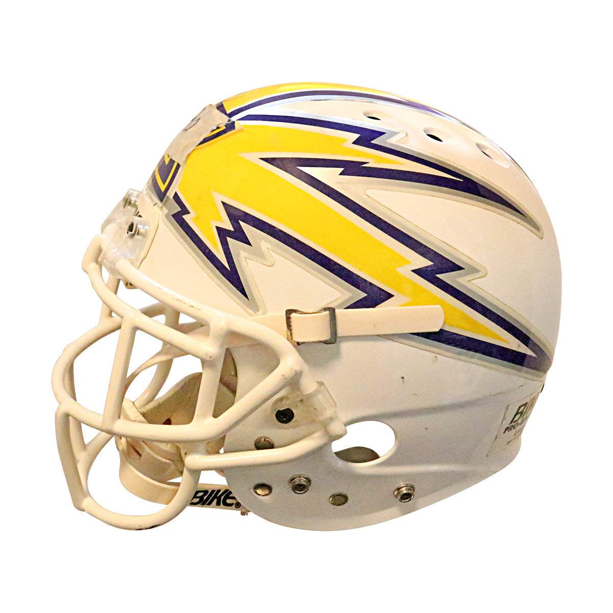 #20 Birmingham Thunderbolts 2001 XFL Game Used Helmet product image 3, provided for visual reference and product detail