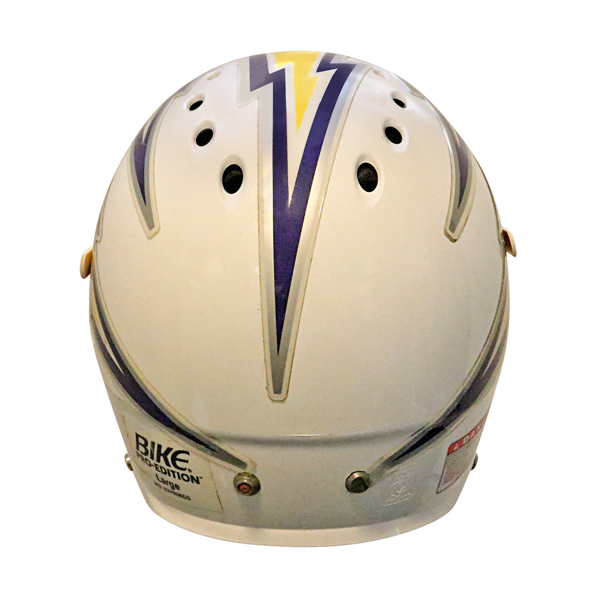 #20 Birmingham Thunderbolts 2001 XFL Game Used Helmet product image 4, provided for visual reference and product detail