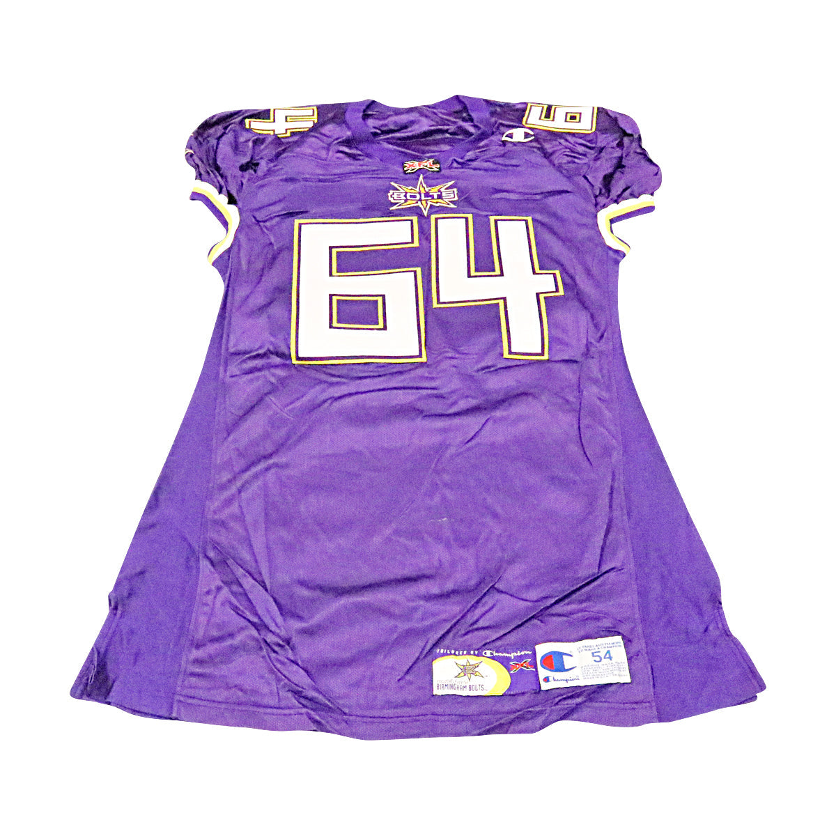 Birmingham Thunderbolts 2001 #64 Team Issued Home Jersey Size 56 +2 Linemen Cut product image 1, provided for visual