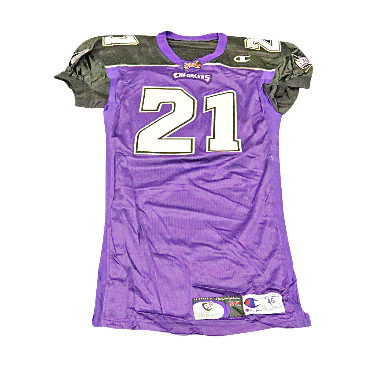 Troy Saunders Chicago Enforcers 2001 Game Used Home Jersey Size 46 +2 product image 1, provided for visual reference and