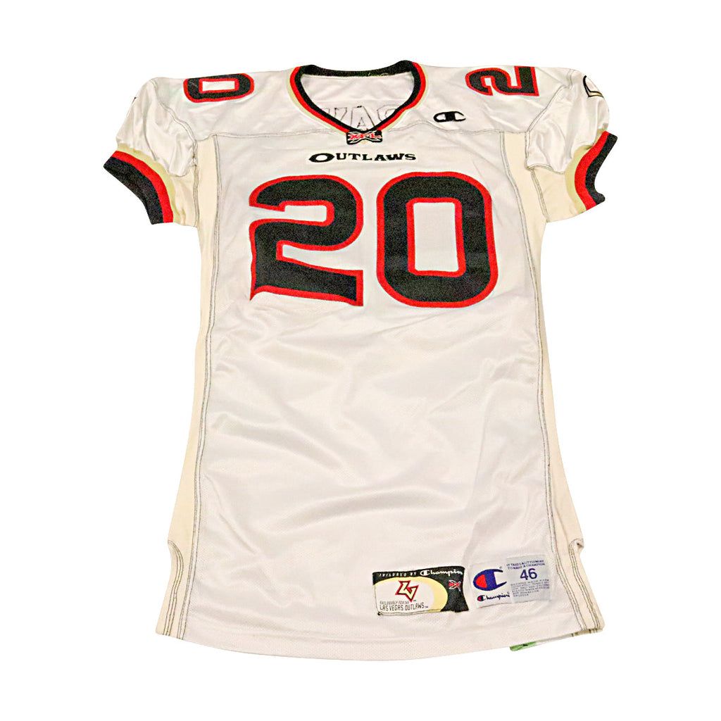 Chris Bayne Las Vegas Outlaws 2001 Game Used Away Jersey Size 46 +2 product image 1, provided for visual reference and