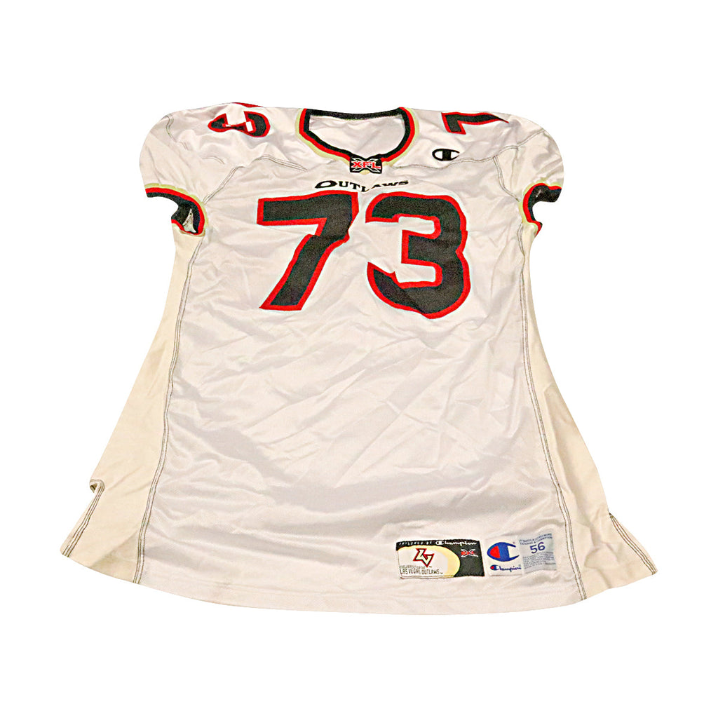 Las Vegas Outlaws 2001 #73 Team Issued Away Jersey Size 56 +2 Linemen Cut product image 1, provided for visual reference and