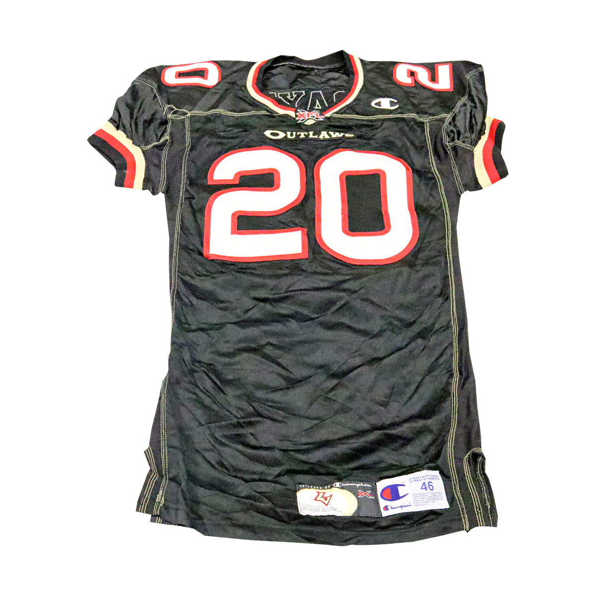 Chris Bayne Las Vegas Outlaws 2001 Game Used Home Jersey Size 46 +2 product image 1, provided for visual reference and