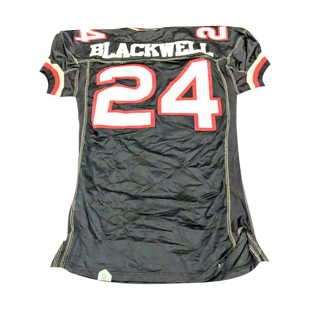 Kory Blackwell Las Vegas Outlaws 2001 Game Used Home Jersey Size 48 +2 product image 2, provided for visual reference and