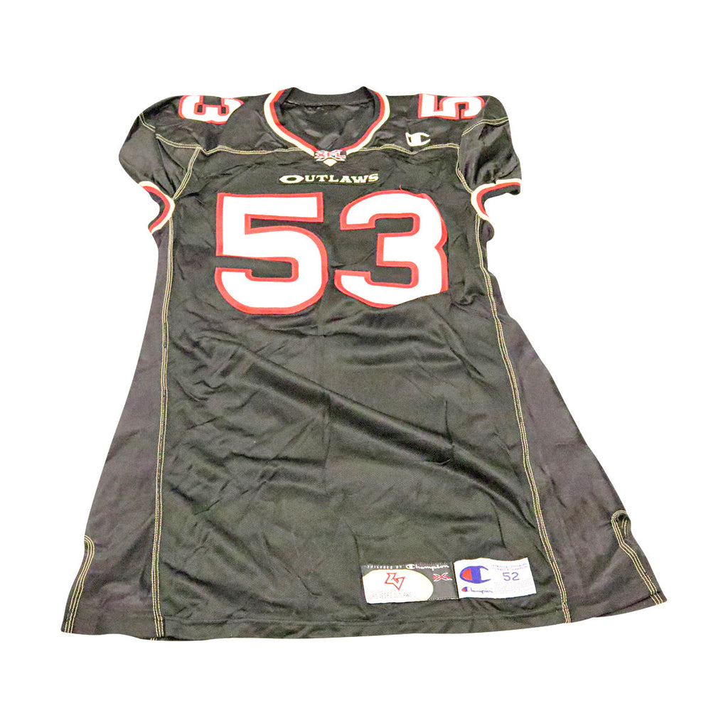 Las Vegas Outlaws 2001 #53 Team Issued Home Jersey Size 52 +2 Linemen Cut product image 1, provided for visual reference and