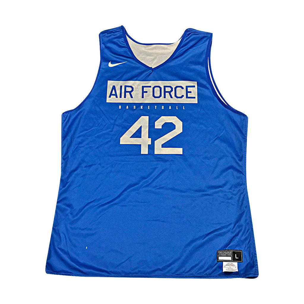 U.S. Air Force Academy 2024 Practice Used Blue/Grey #42 Basketball Jersey Sz L product image 1, provided for visual