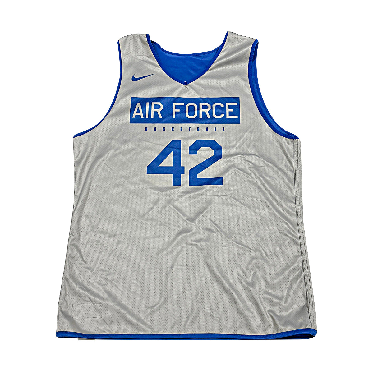 U.S. Air Force Academy 2024 Practice Used Blue/Grey #42 Basketball Jersey Sz L product image 4, provided for visual
