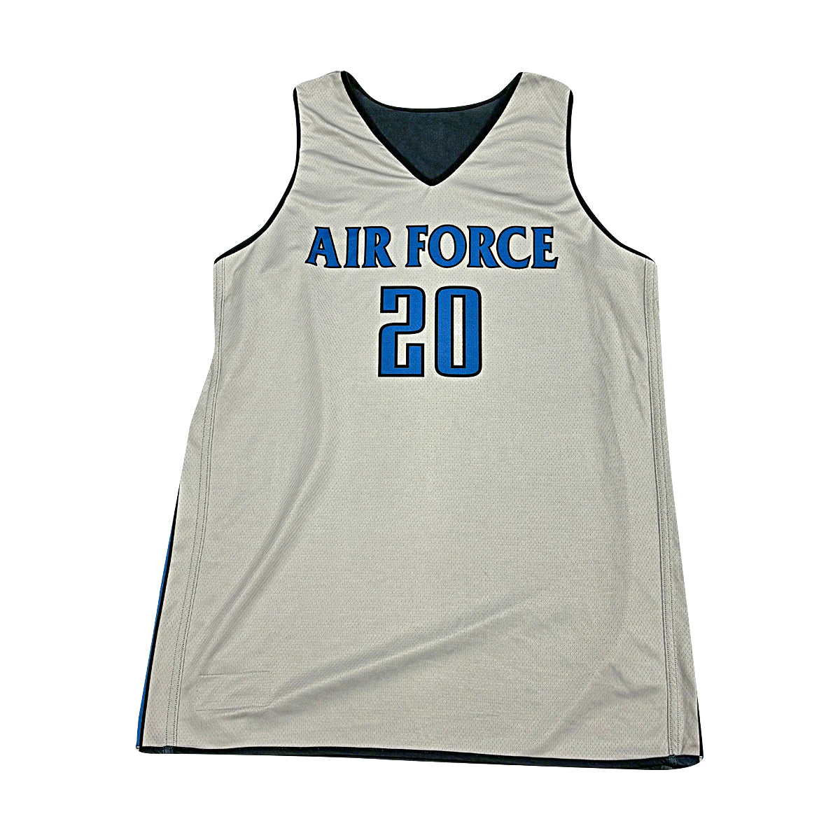 U.S. Air Force Academy 2024 Practice Used Black/Blue #20 Basketball Jersey Sz XL product image 4, provided for visual