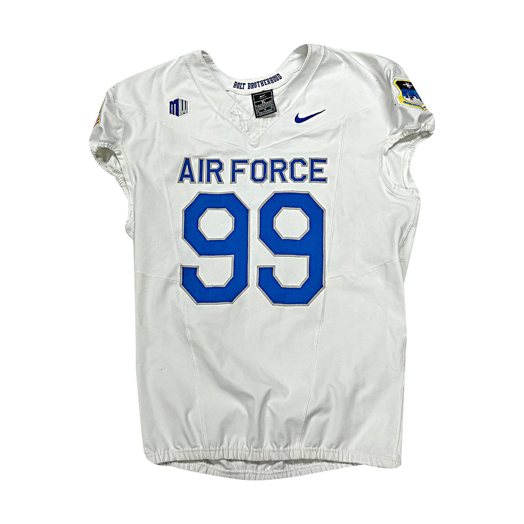 U.S. Air Force Academy Nike White 2023 Game Issued #99 Jersey Sz XL product image 1, provided for visual reference and