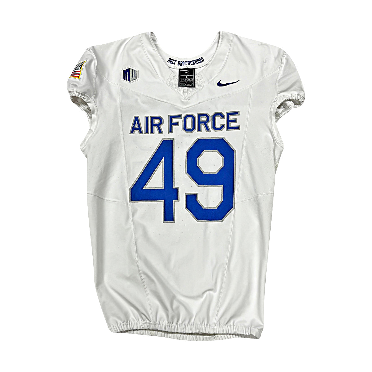 U.S. Air Force Academy Nike White 2023 Game Issued #49 Jersey Sz L product image 1, provided for visual reference and