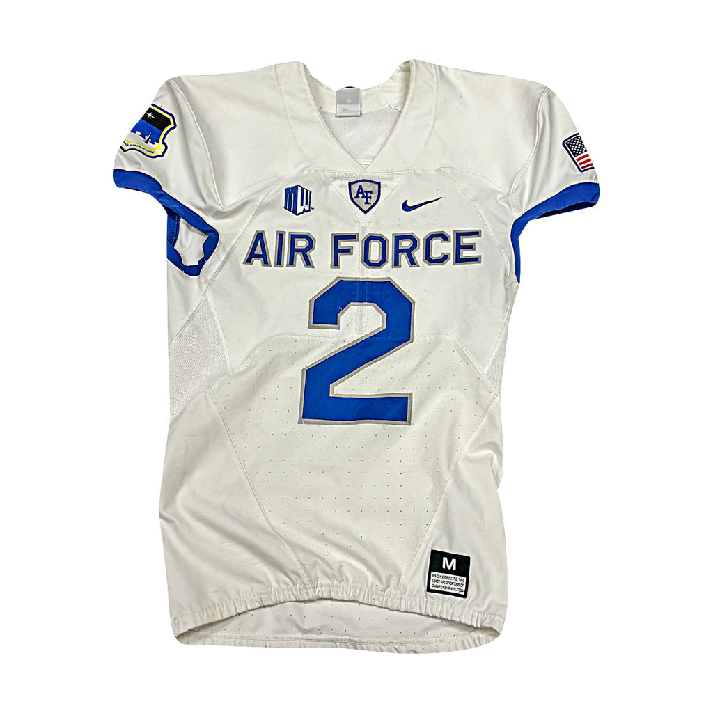U.S. Air Force Academy Nike White 2023 Game Issued #2 Jersey Sz M product image 1, provided for visual reference and product