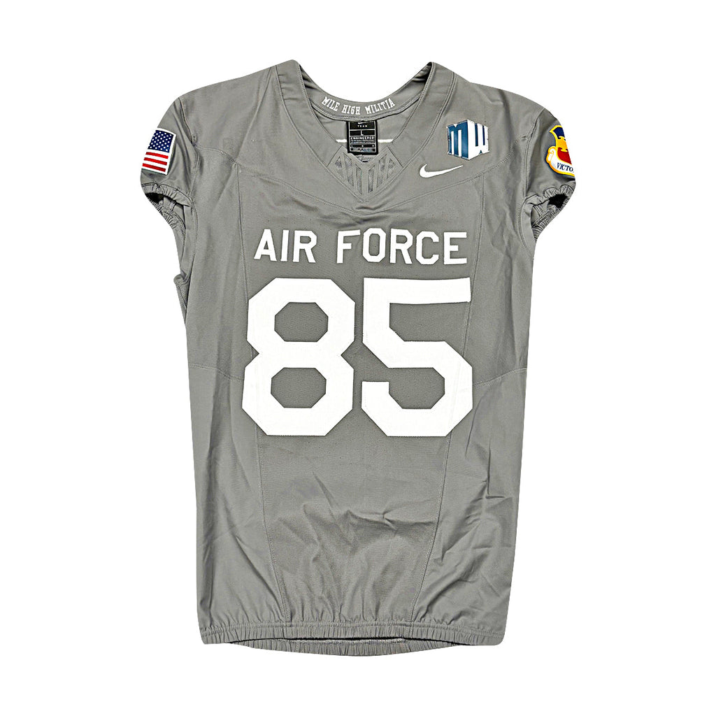 U.S. Air Force Academy 2025 Game Used Nike #85 F-16 Jersey Sz L product image 1, provided for visual reference and product