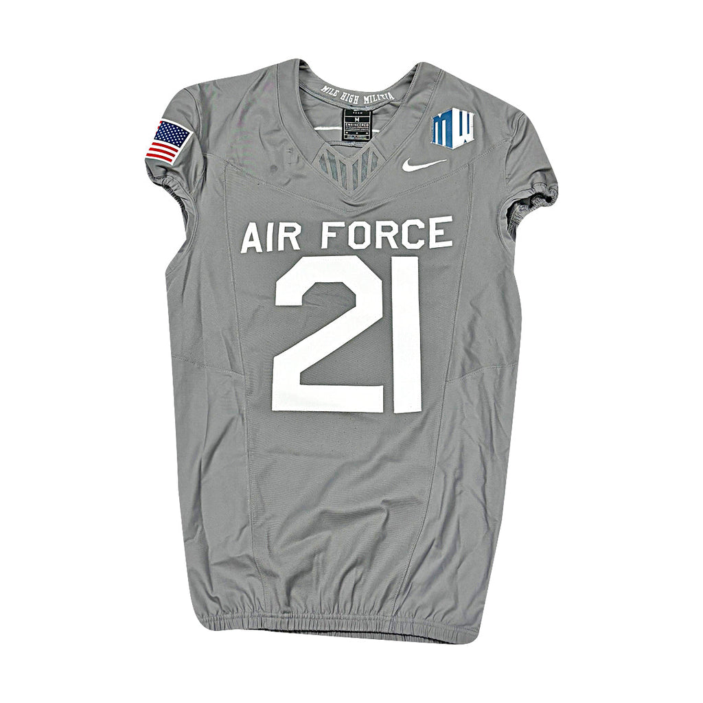 U.S. Air Force Academy 2025 Game Used Nike #21 F-16 Jersey Sz M product image 1, provided for visual reference and product