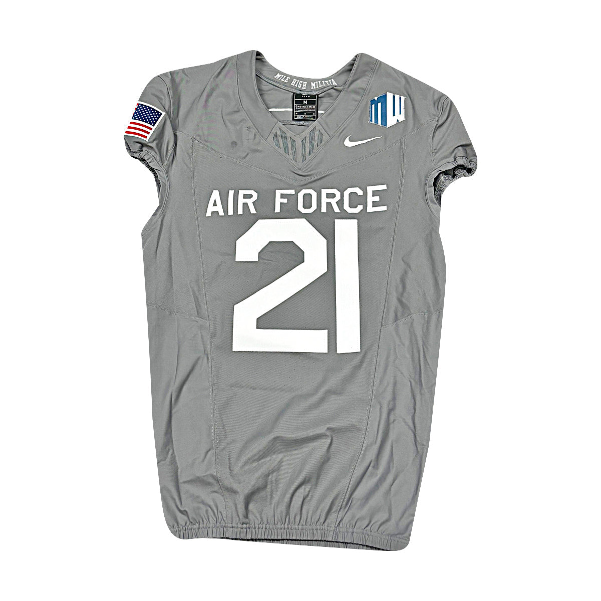 U.S. Air Force Academy 2025 Game Used Nike #21 F-16 Jersey Sz M product image 1, provided for visual reference and product