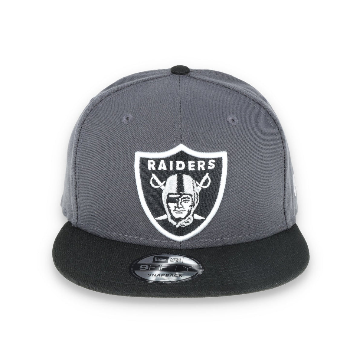 NEW ERA LAS VEGAS RAIDERS SHIELD 9FIFTY Snapback HAT-DARK HEATHER /BLACK product image 2, provided for visual reference and