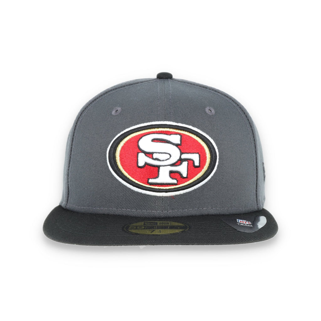 San Francisco 49Ers New Era 59Fifty Fitted Oval Logo Hat -Black/Grey product image 2, provided for visual reference and