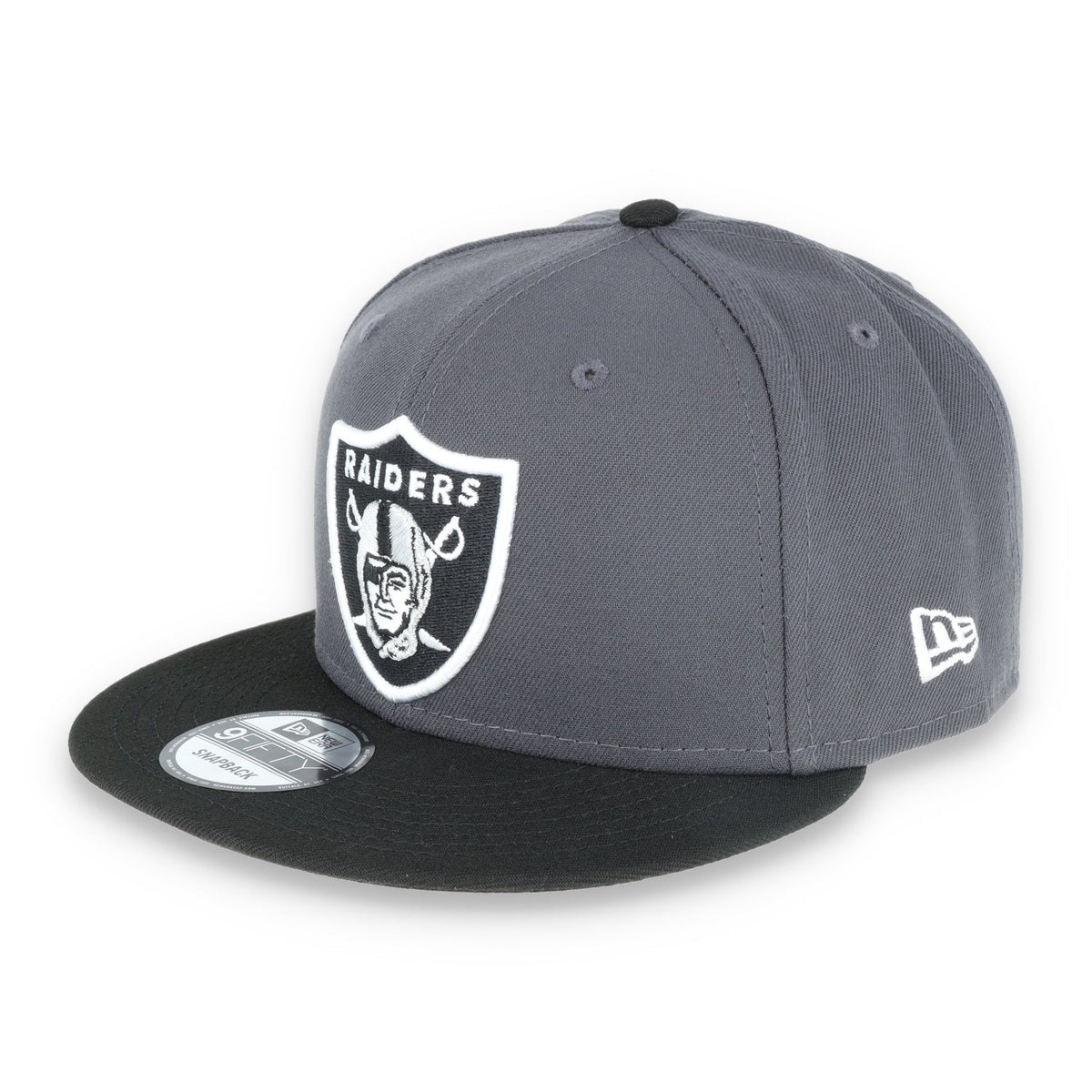 NEW ERA LAS VEGAS RAIDERS SHIELD 9FIFTY Snapback HAT-DARK HEATHER /BLACK product image 1, provided for visual reference and