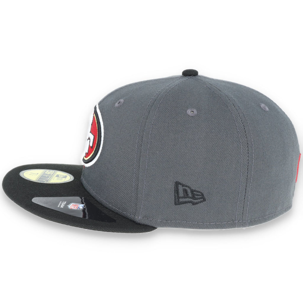 San Francisco 49Ers New Era 59Fifty Fitted Oval Logo Hat -Black/Grey product image 6, provided for visual reference and