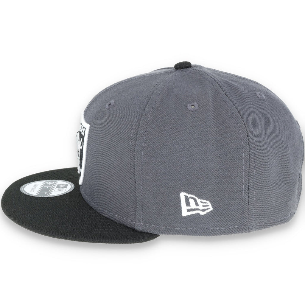NEW ERA LAS VEGAS RAIDERS SHIELD 9FIFTY Snapback HAT-DARK HEATHER /BLACK product image 6, provided for visual reference and