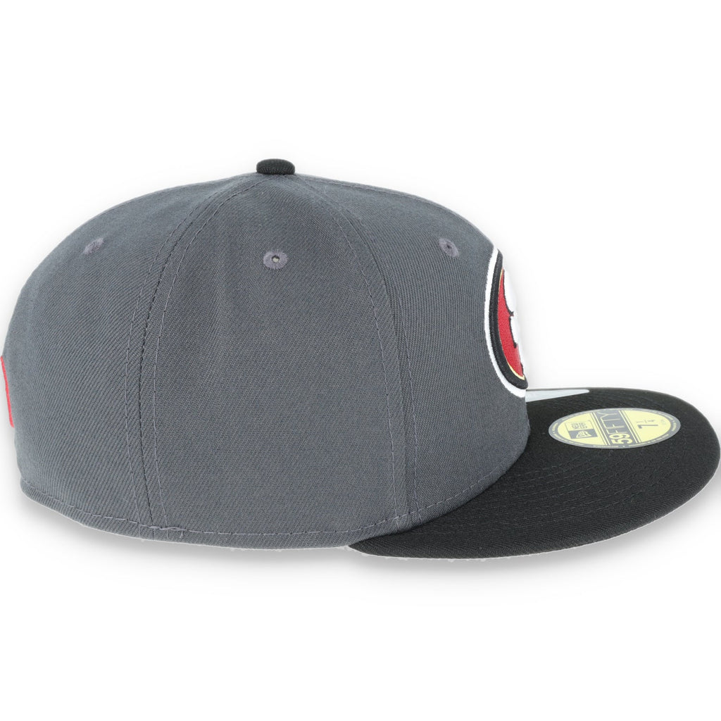 San Francisco 49Ers New Era 59Fifty Fitted Oval Logo Hat -Black/Grey product image 4, provided for visual reference and
