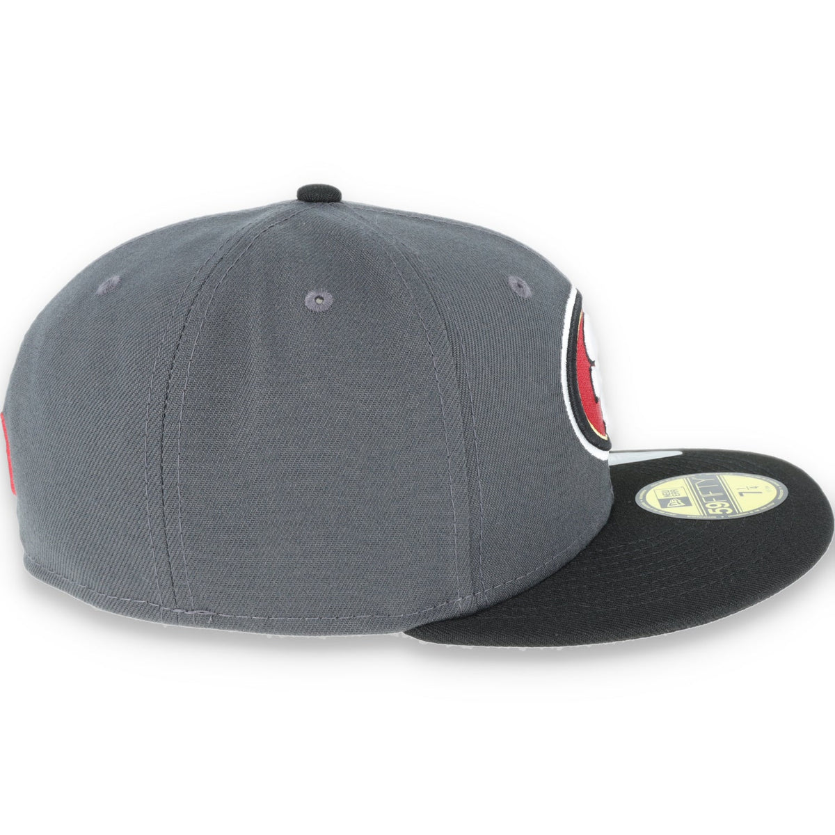 San Francisco 49Ers New Era 59Fifty Fitted Oval Logo Hat -Black/Grey product image 4, provided for visual reference and