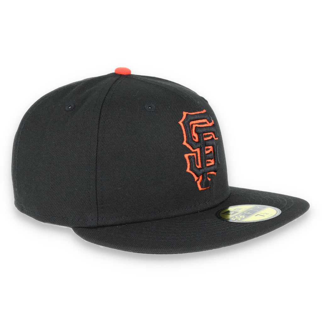 New Era San Francisco Giants Script BacK 59Fifty Fitted Hat - Black product image 3, provided for visual reference and
