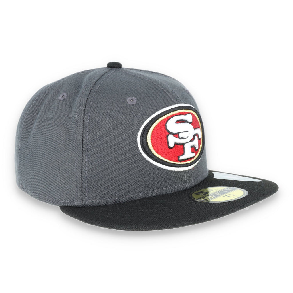 San Francisco 49Ers New Era 59Fifty Fitted Oval Logo Hat -Black/Grey product image 3, provided for visual reference and