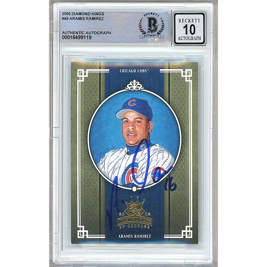 Aramis Ramirez Chicago Cubs Signed 2005 Diamond Kings BGS Auto 10 Graded Slab product image 1, provided for visual reference