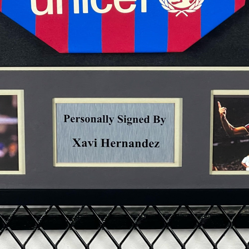 Xavi Hernandez Signed Barcelona 2021-2022 Framed Jersey product image 4, provided for visual reference and product detail