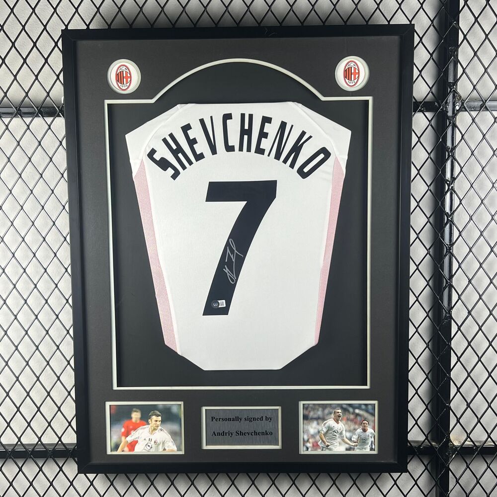 Andriy Shevchenko Signed AC Milan 2002-2003 Framed Jersey product image 1, provided for visual reference and product detail