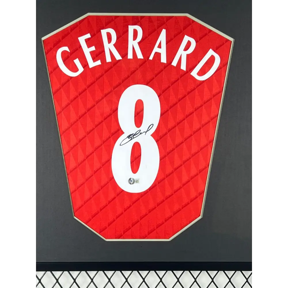 Steven Gerrard Liverpool FC 2010-2012 Framed Jersey product image 2, provided for visual reference and product detail review