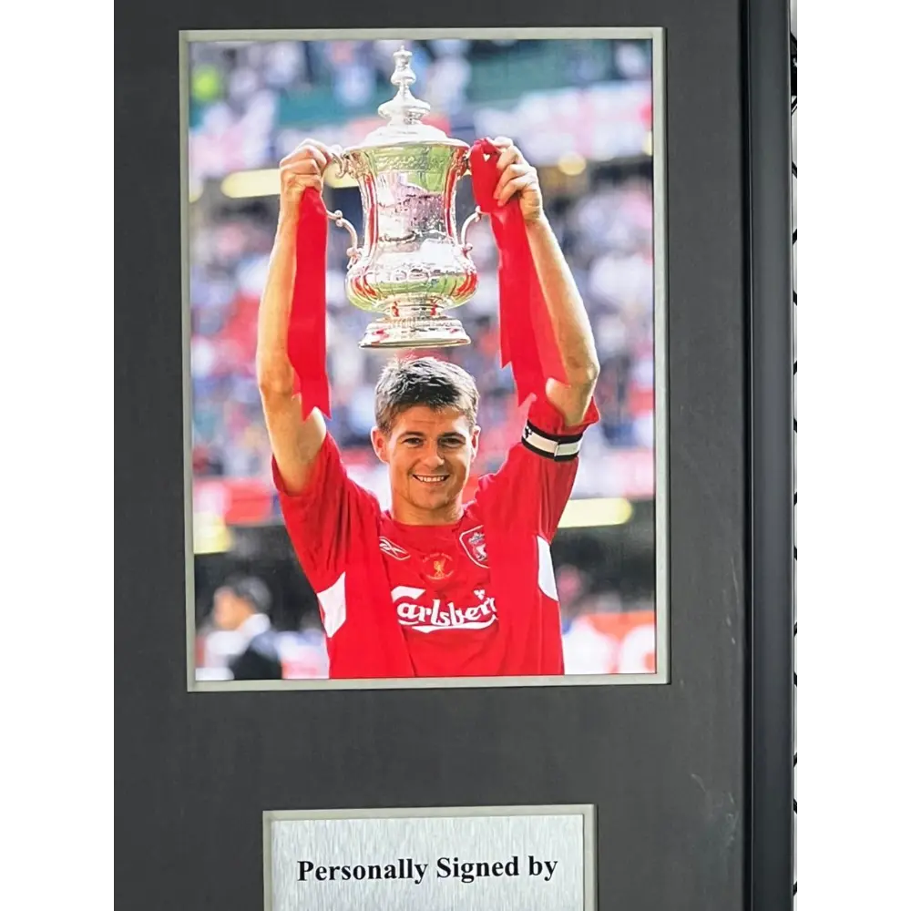 Steven Gerrard Liverpool FC 2010-2012 Framed Jersey product image 4, provided for visual reference and product detail review