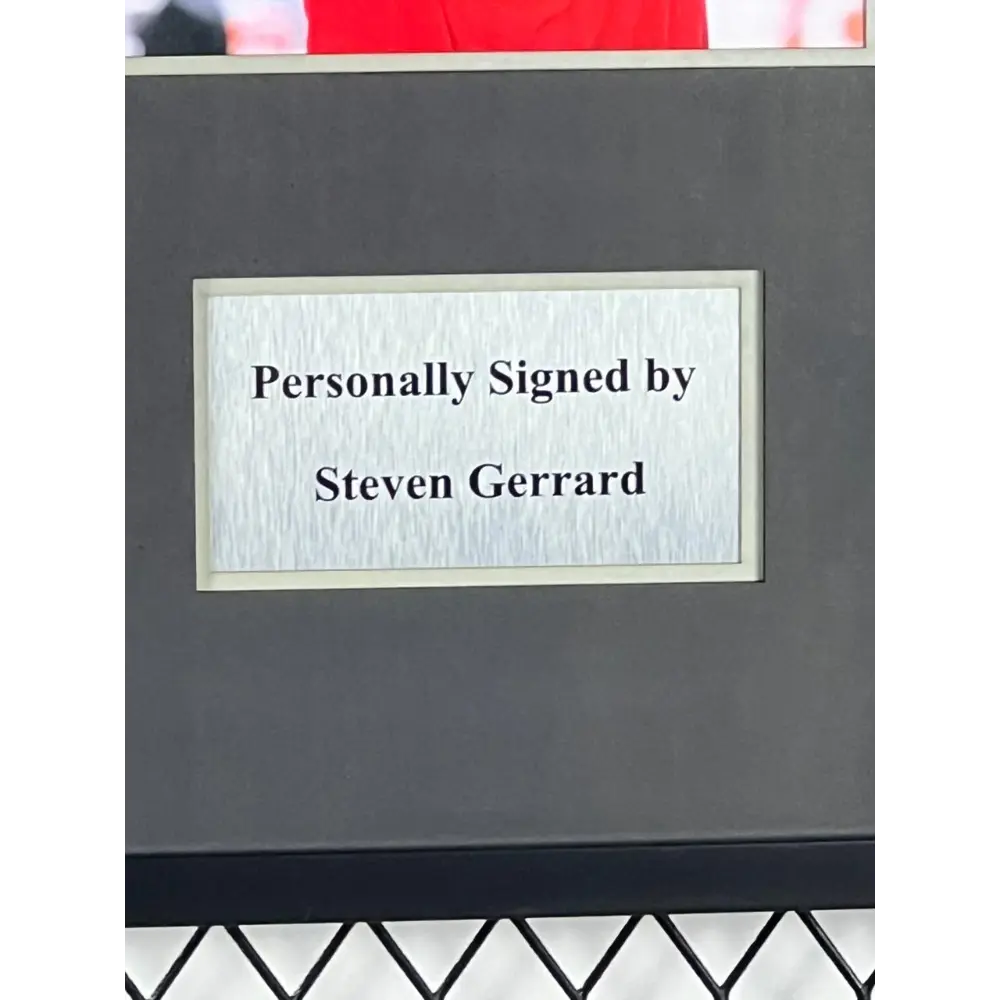 Steven Gerrard Liverpool FC 2010-2012 Framed Jersey product image 3, provided for visual reference and product detail review